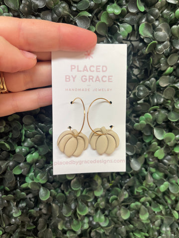 Beige Pumpkin Hoops