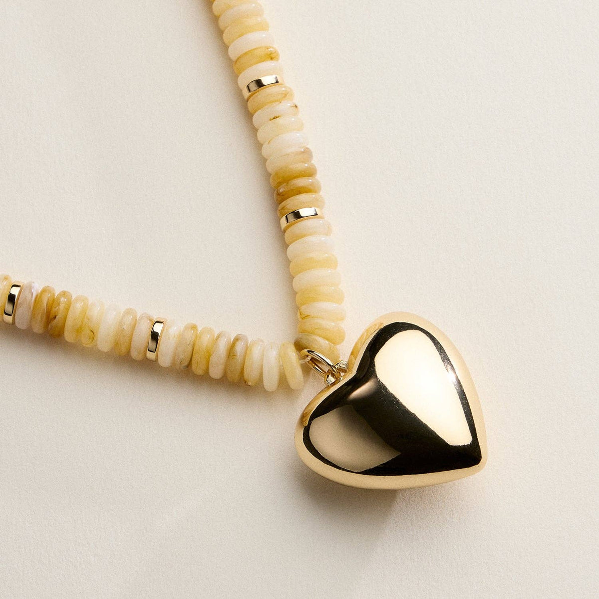 Heart Pendant Beaded Necklace