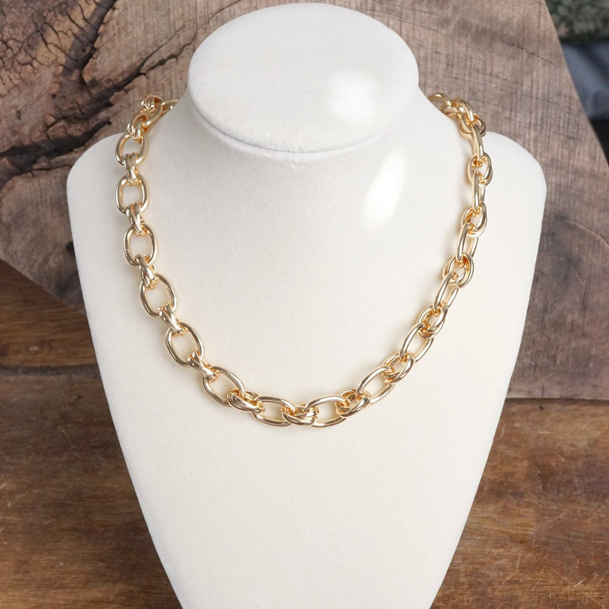 Cable Chunky Fancy Chain Necklace