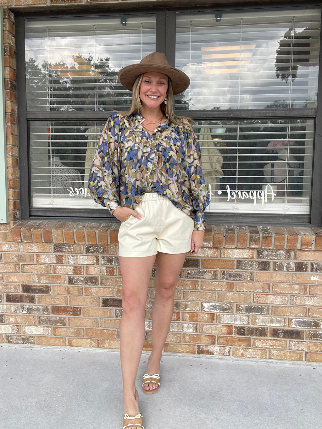 Blue Meadow Floral Blouse