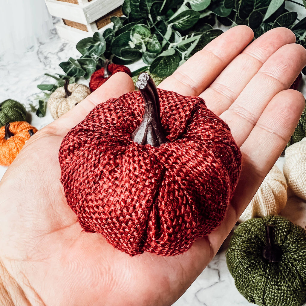 Burgundy Mini Pumpkin Decoration