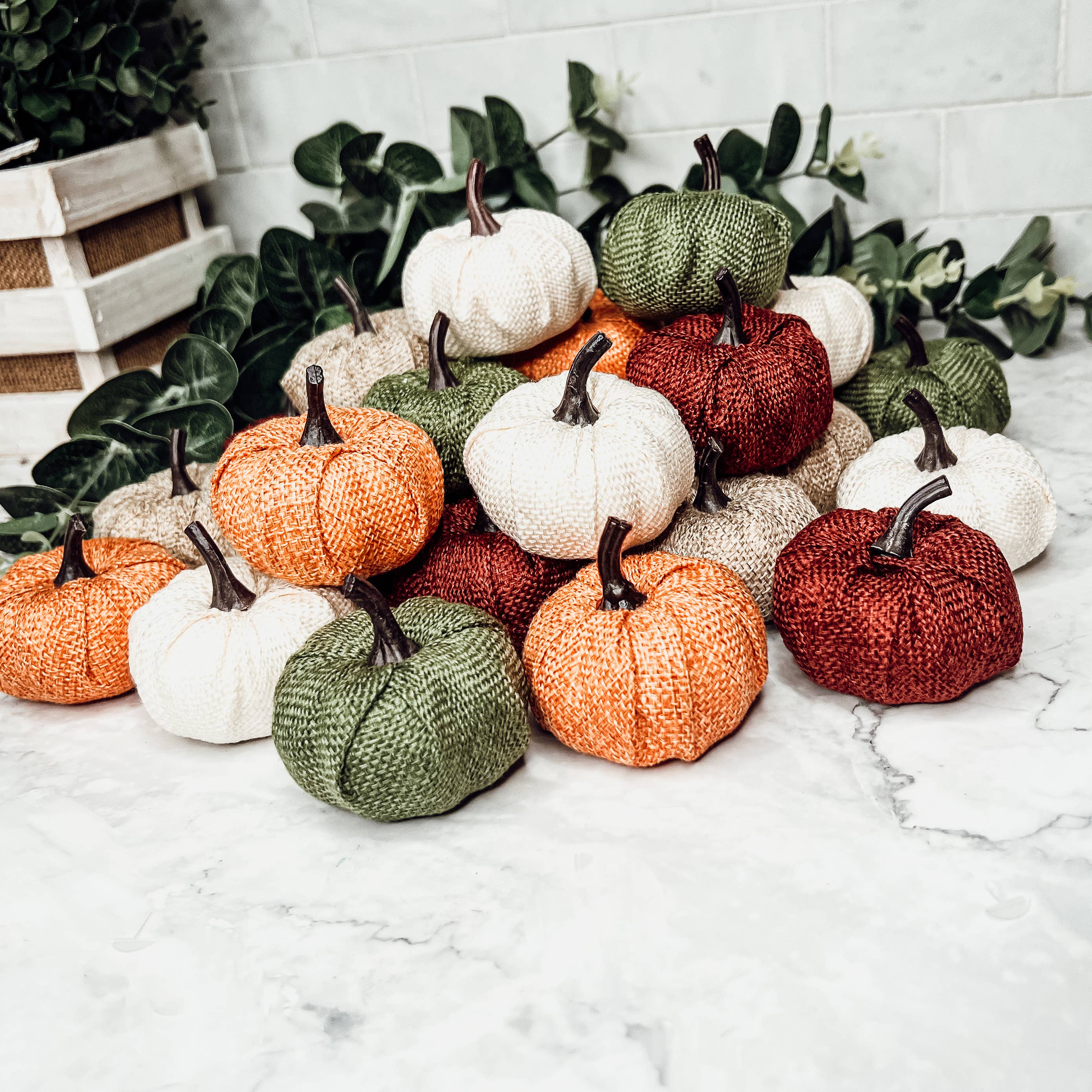 Burgundy Mini Pumpkin Decoration