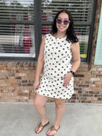 Mocha Dot Mini Dress