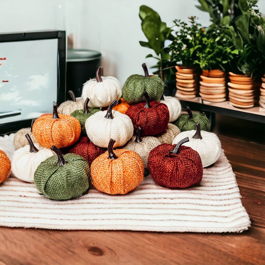Burgundy Mini Pumpkin Decoration