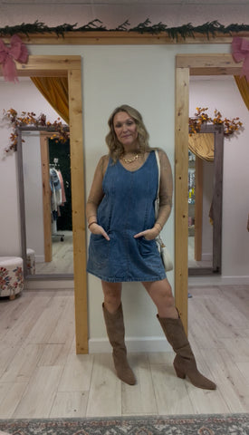 Canyon Blue Overall Dress