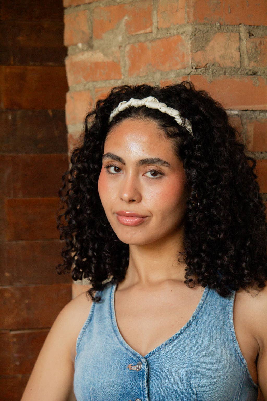 White Satin Wrapped Headband