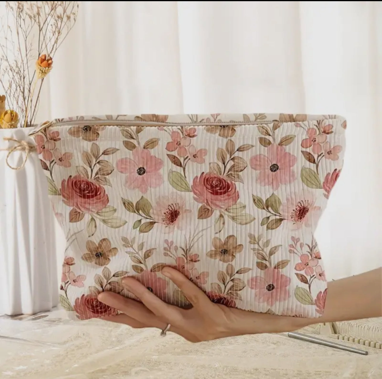 Cosmetic Floral Makeup Bag