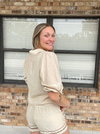 Autumn Stroll Linen Blouse
