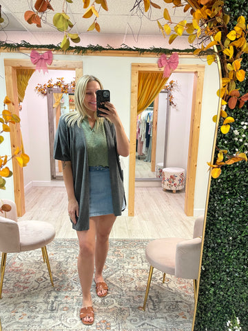 Waffle Knit Kimono