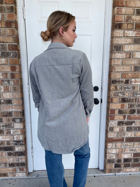 Heather Grey Shacket
