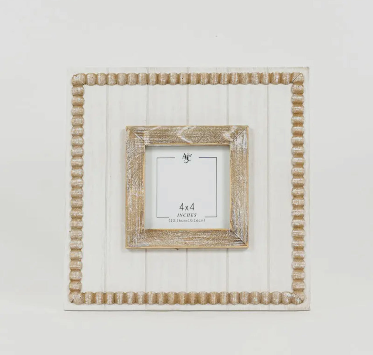 10x10 wood beaded photo frame