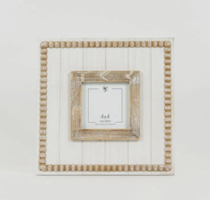 10x10 wood beaded photo frame