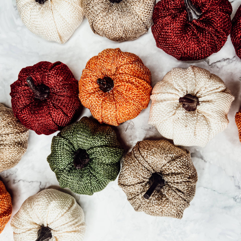 Burgundy Mini Pumpkin Decoration