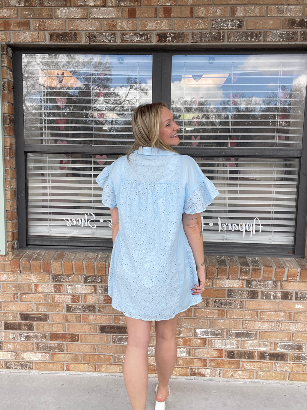 Blue Haven Eyelet Dress