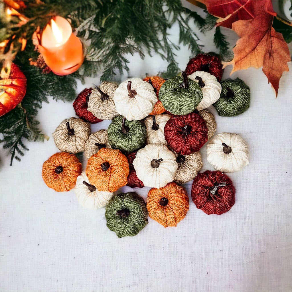 Burgundy Mini Pumpkin Decoration