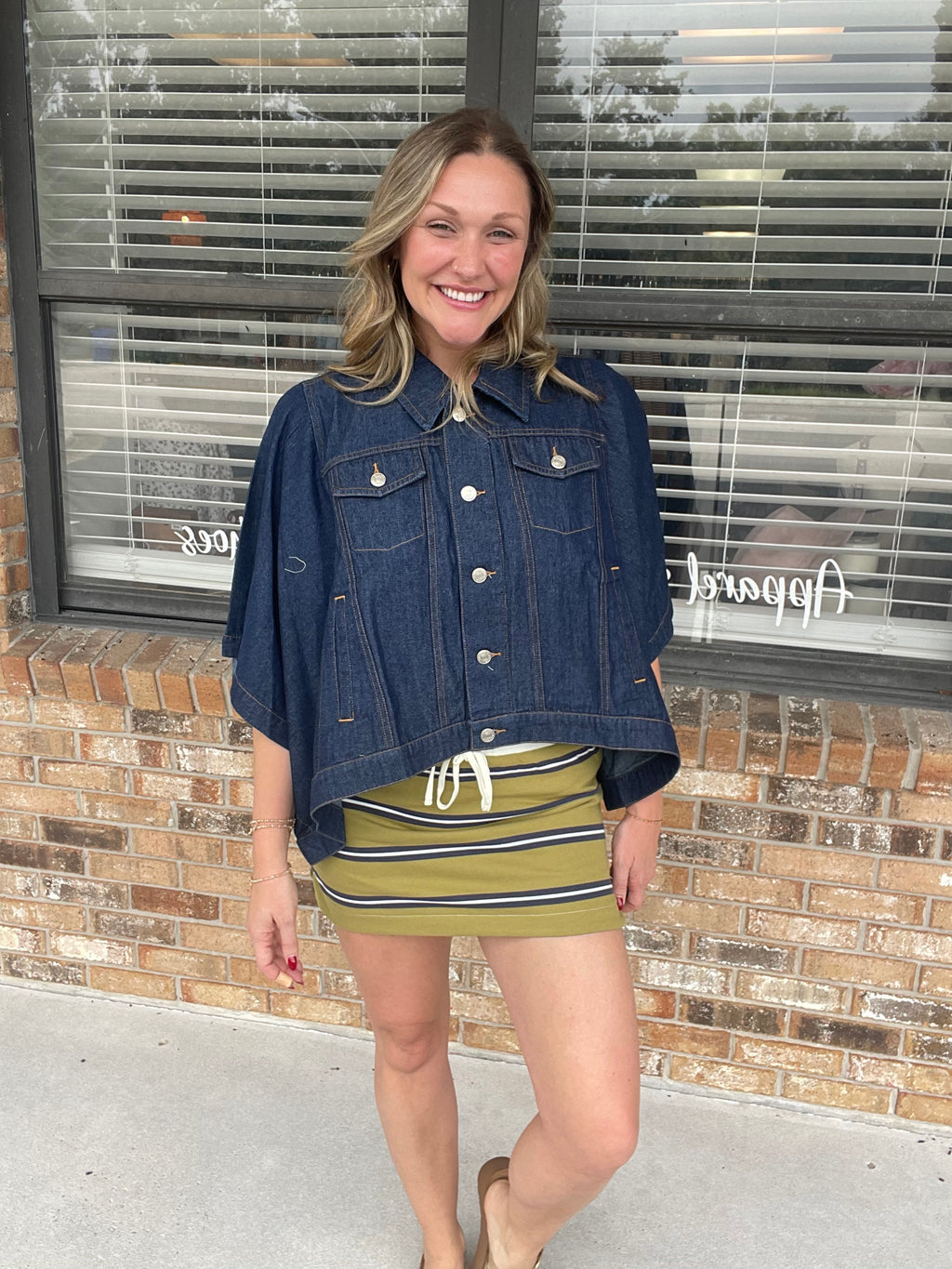 Denim Days Poncho Top