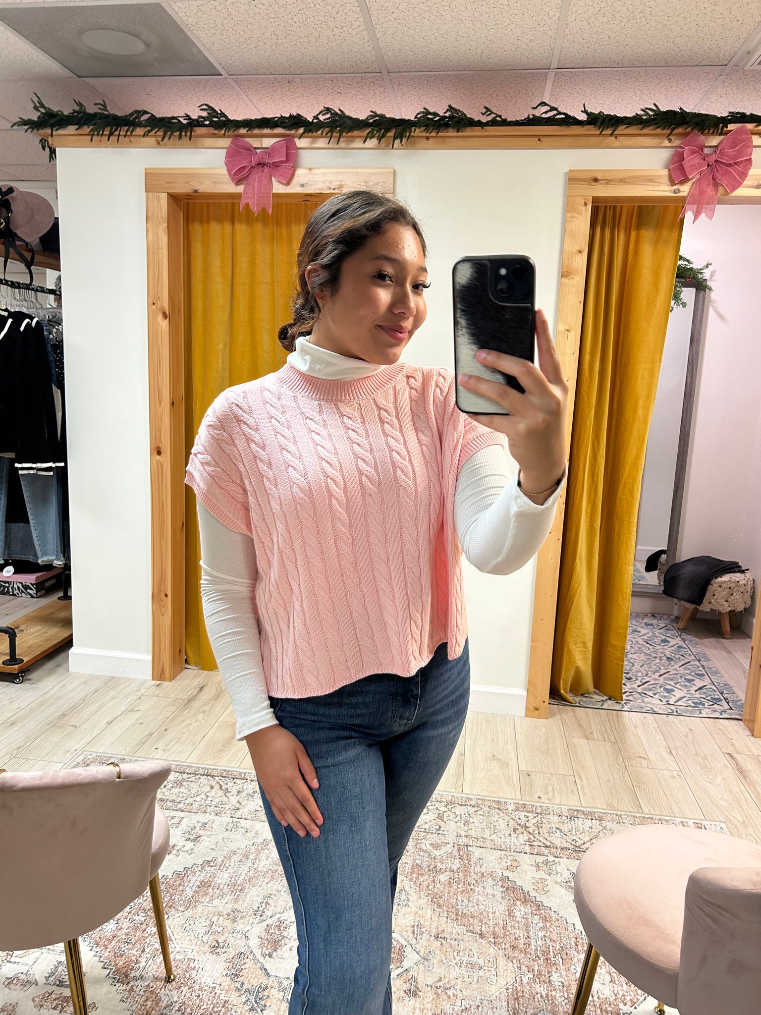 Pink Frost Sweater Top