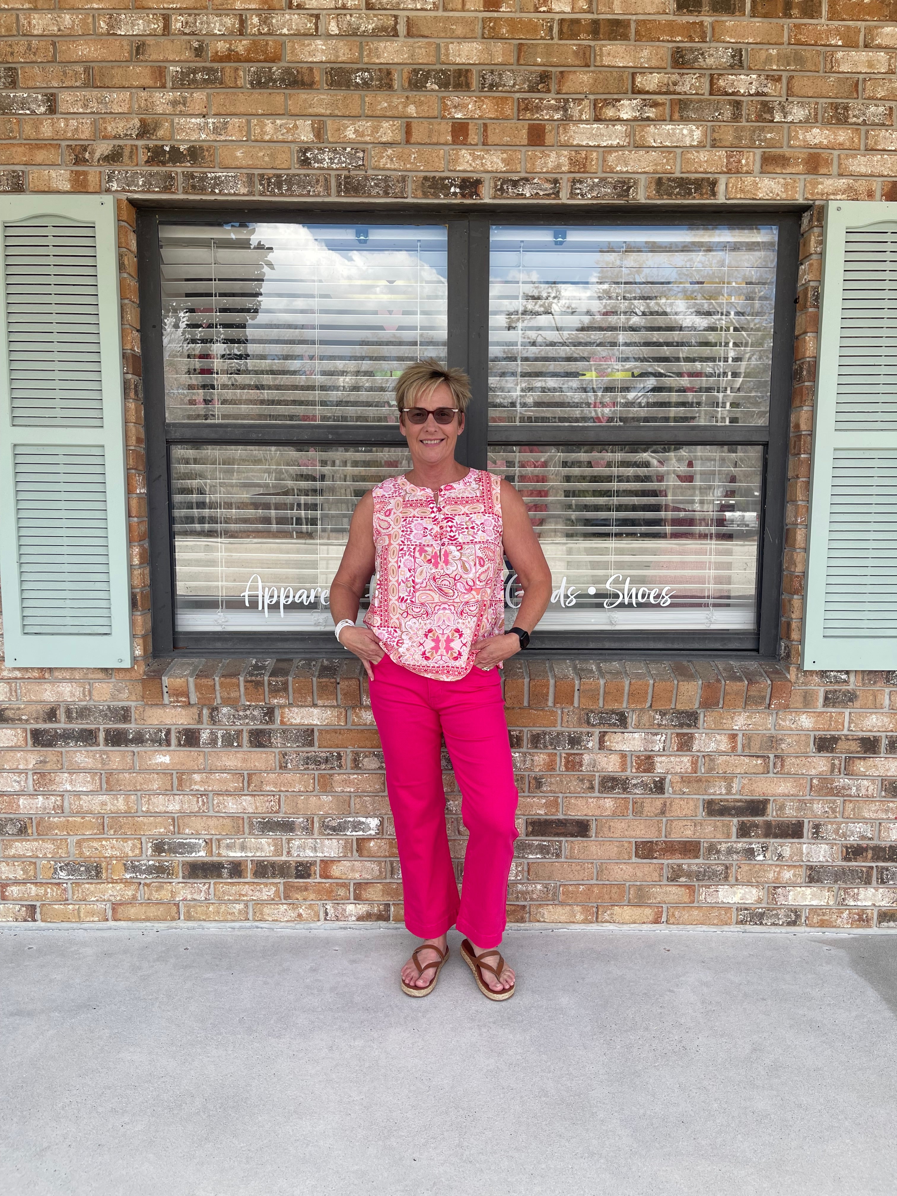 Paisley Pink Top