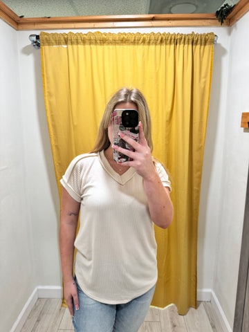 Cream Vintage Top