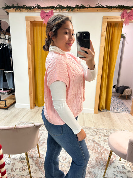 Pink Frost Sweater Top