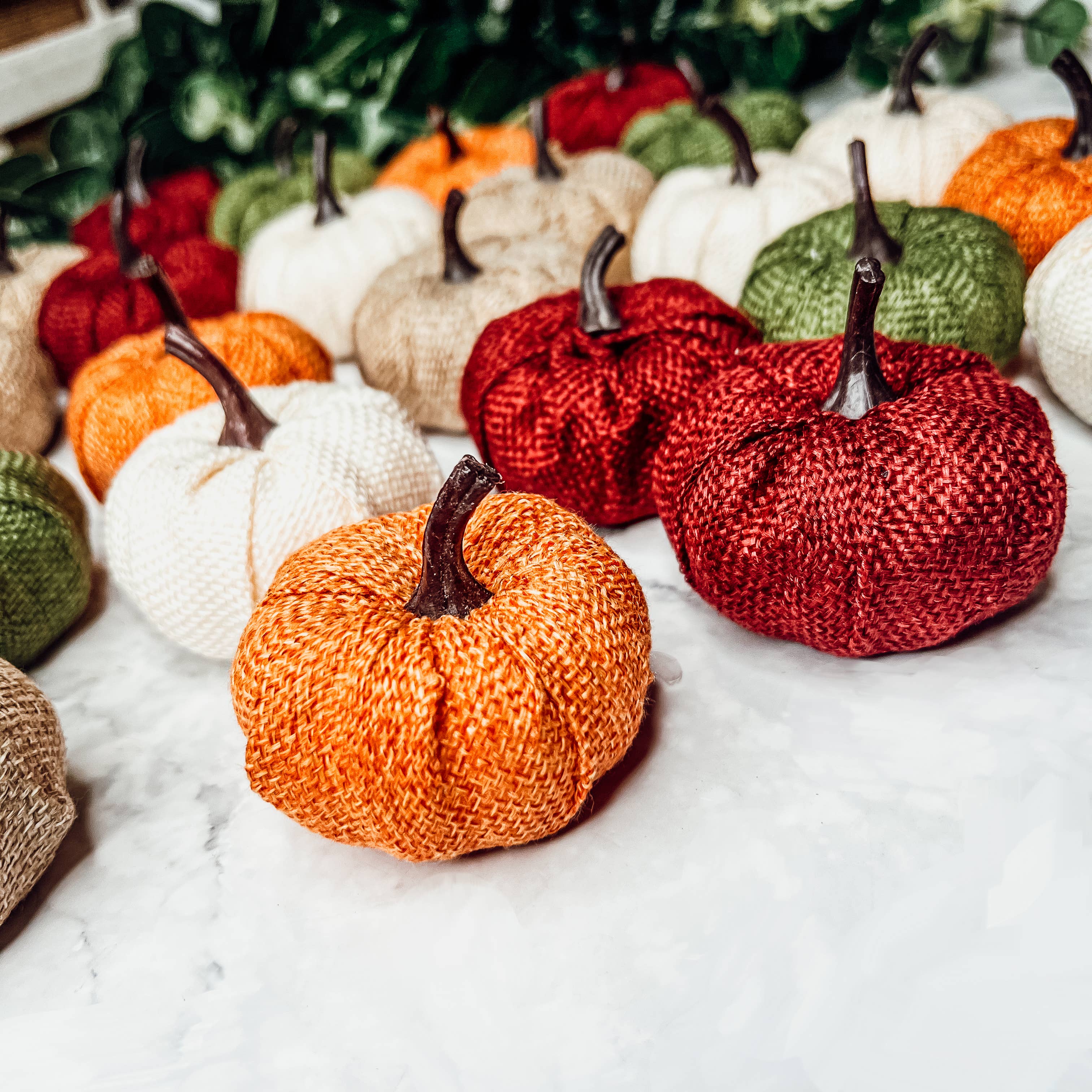 Burgundy Mini Pumpkin Decoration
