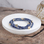 Cross Bracelet Navy Blue Stack