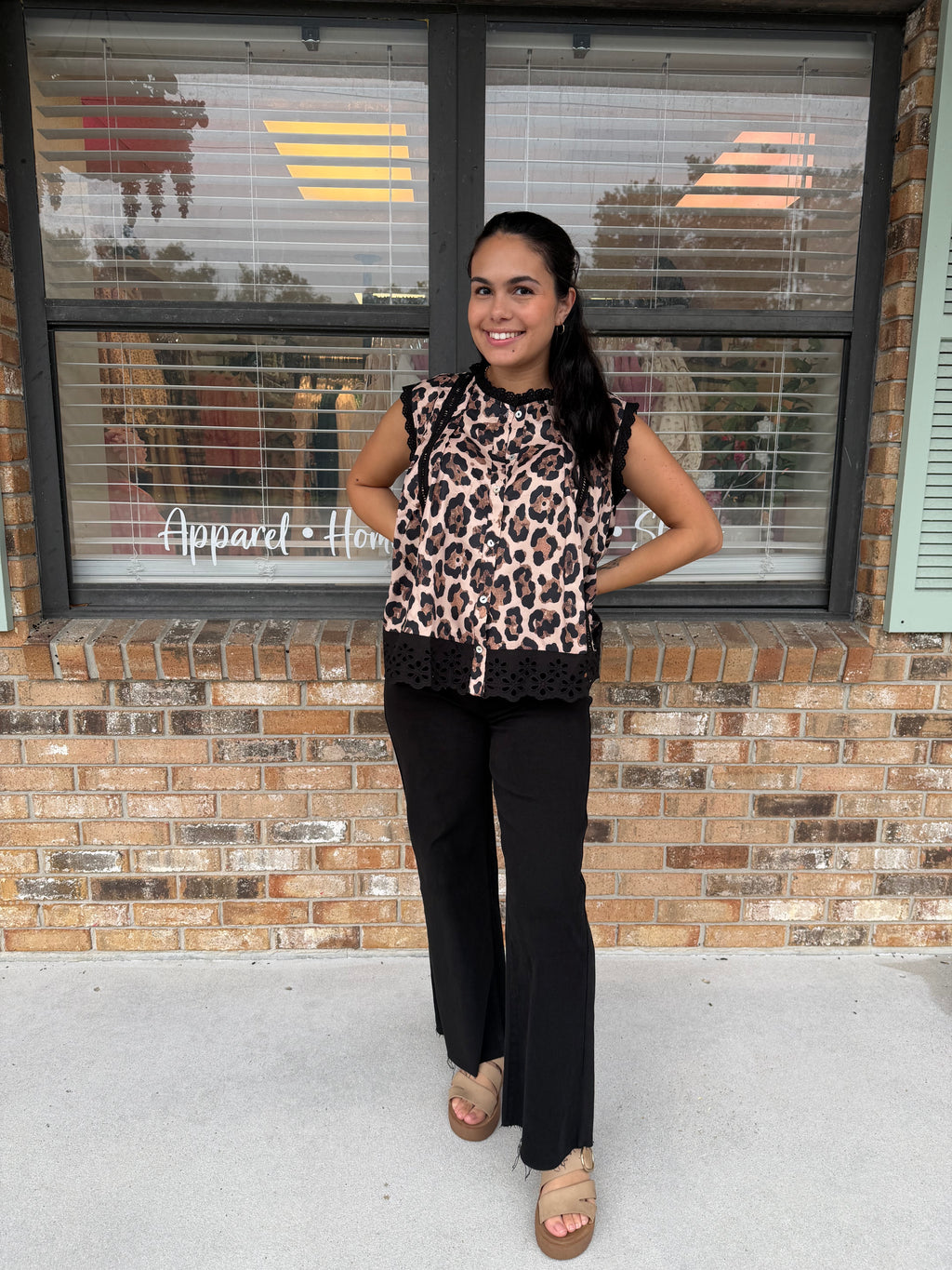 Honey Latte Leopard Blouse