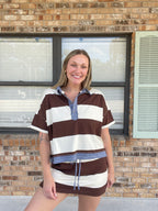 Blueberry Mocha Polo Top