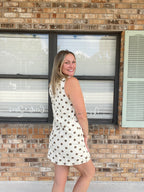 Mocha Dot Mini Dress