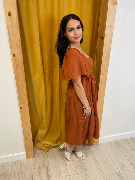 Caramel Apple Midi Dress