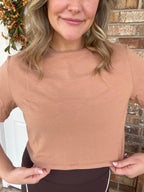 Mocha Active Crop Top