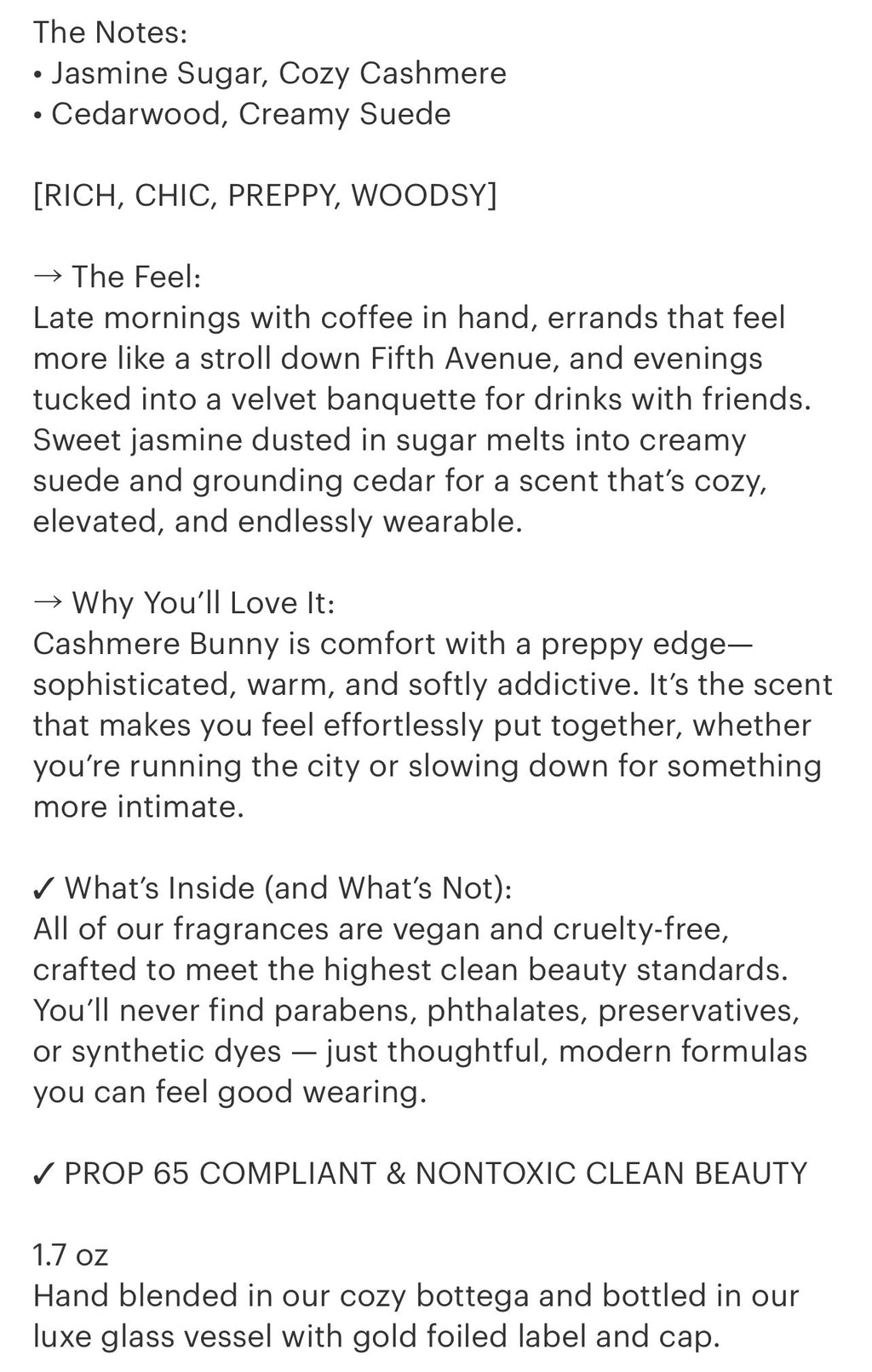 Cashmere Bunny Perfume