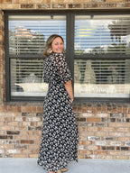 Black Beauty Floral Maxi Dress