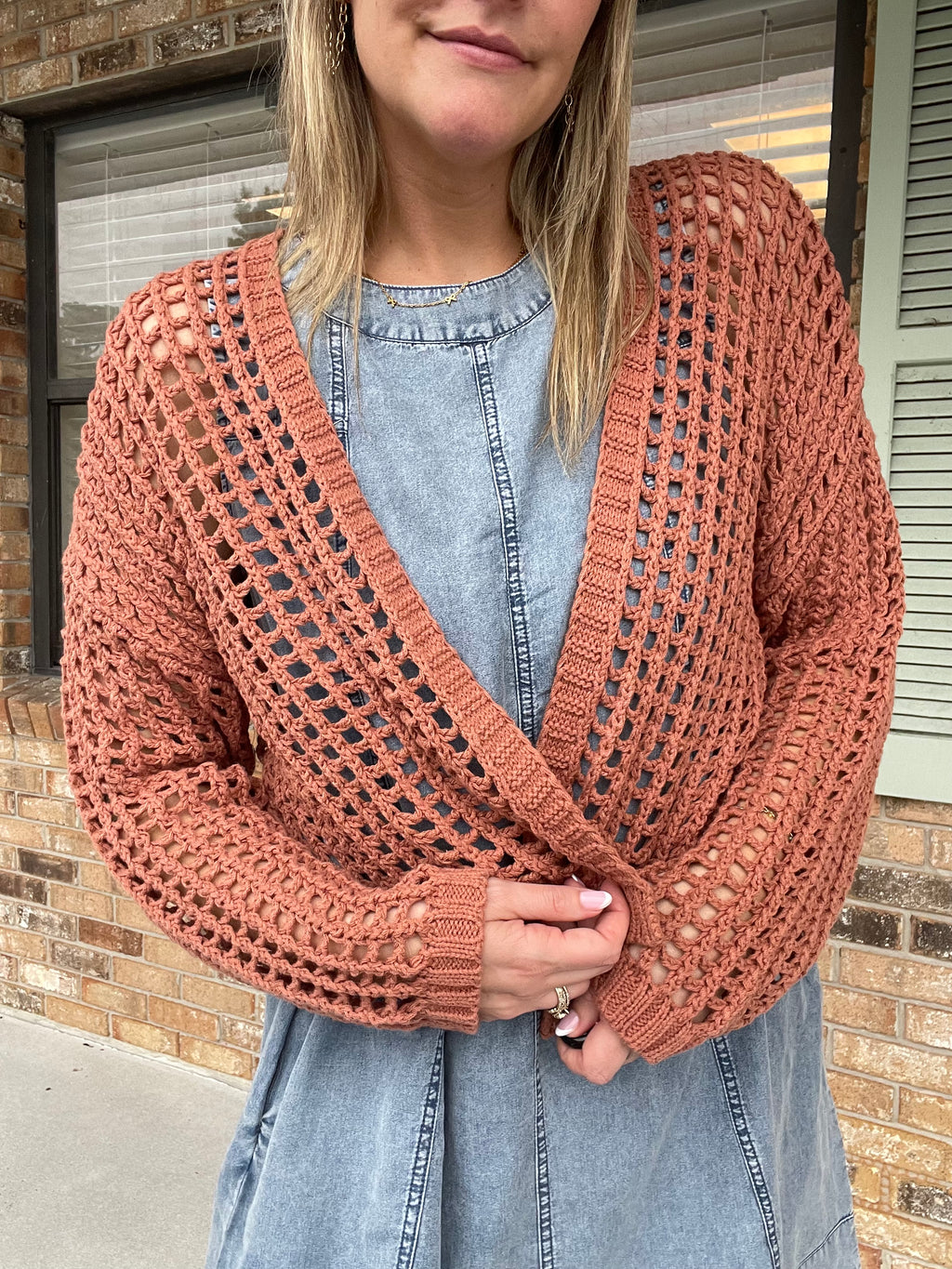 Amber Clay Knit Cardigan
