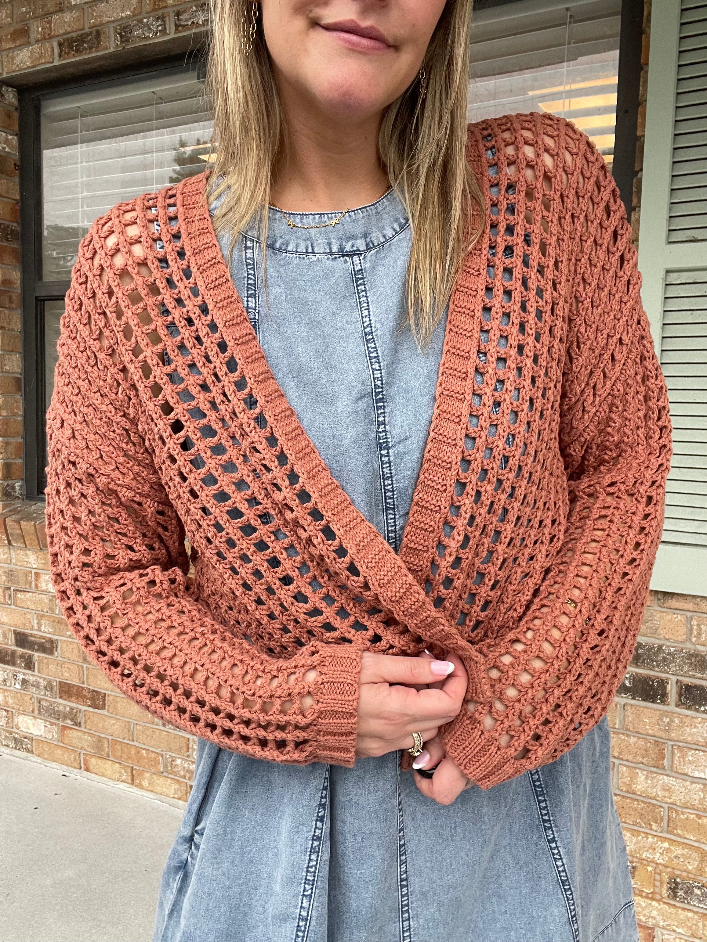 Amber Clay Knit Cardigan