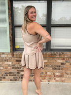Toasted Taupe Linen Skort