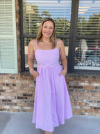 Polly Pink Striped Dress