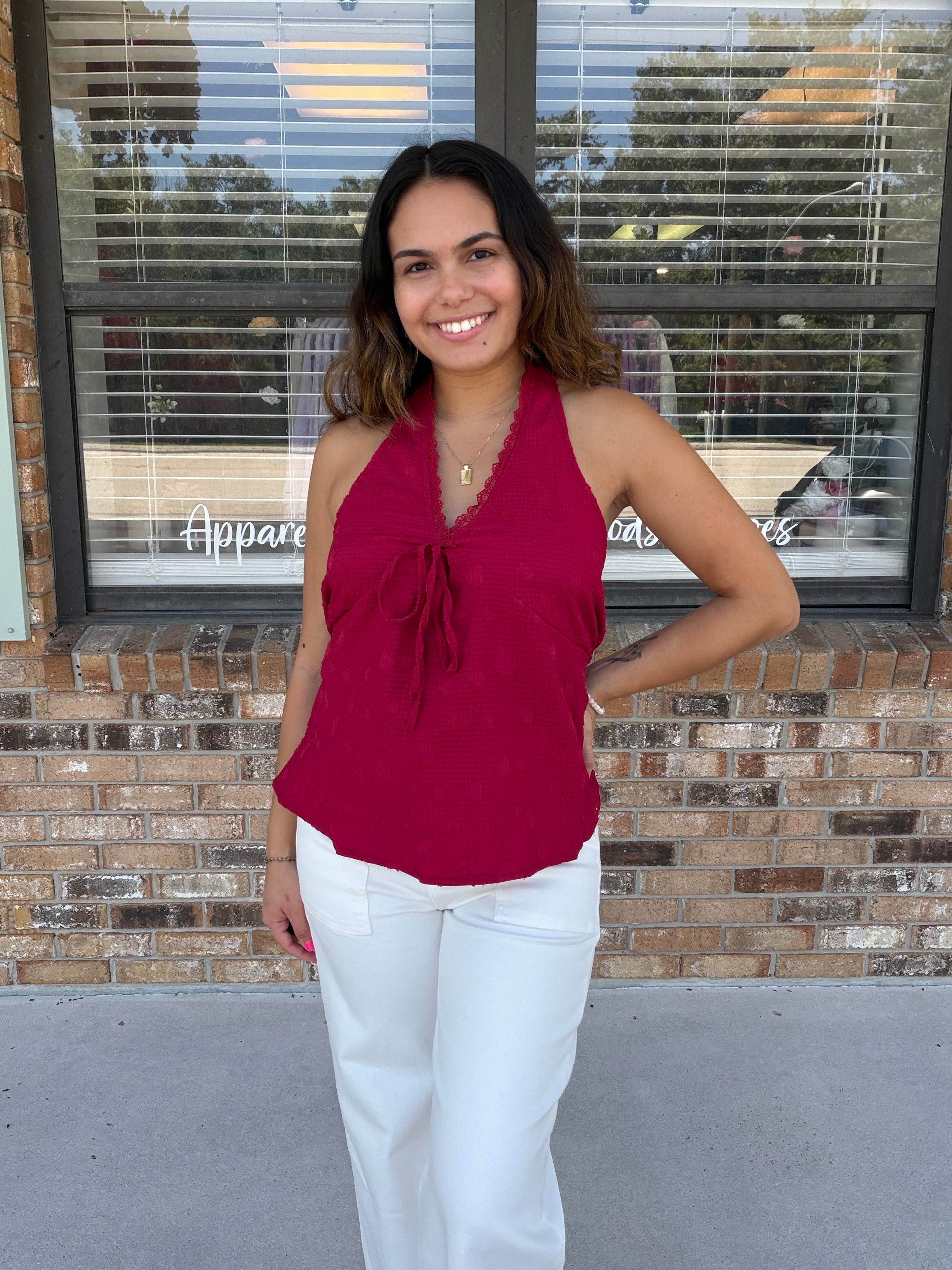 Cabernet Nights Lace Tank