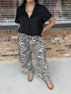 Black Whipstitch Blouse