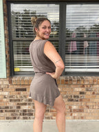 Latte Run Taupe Skort