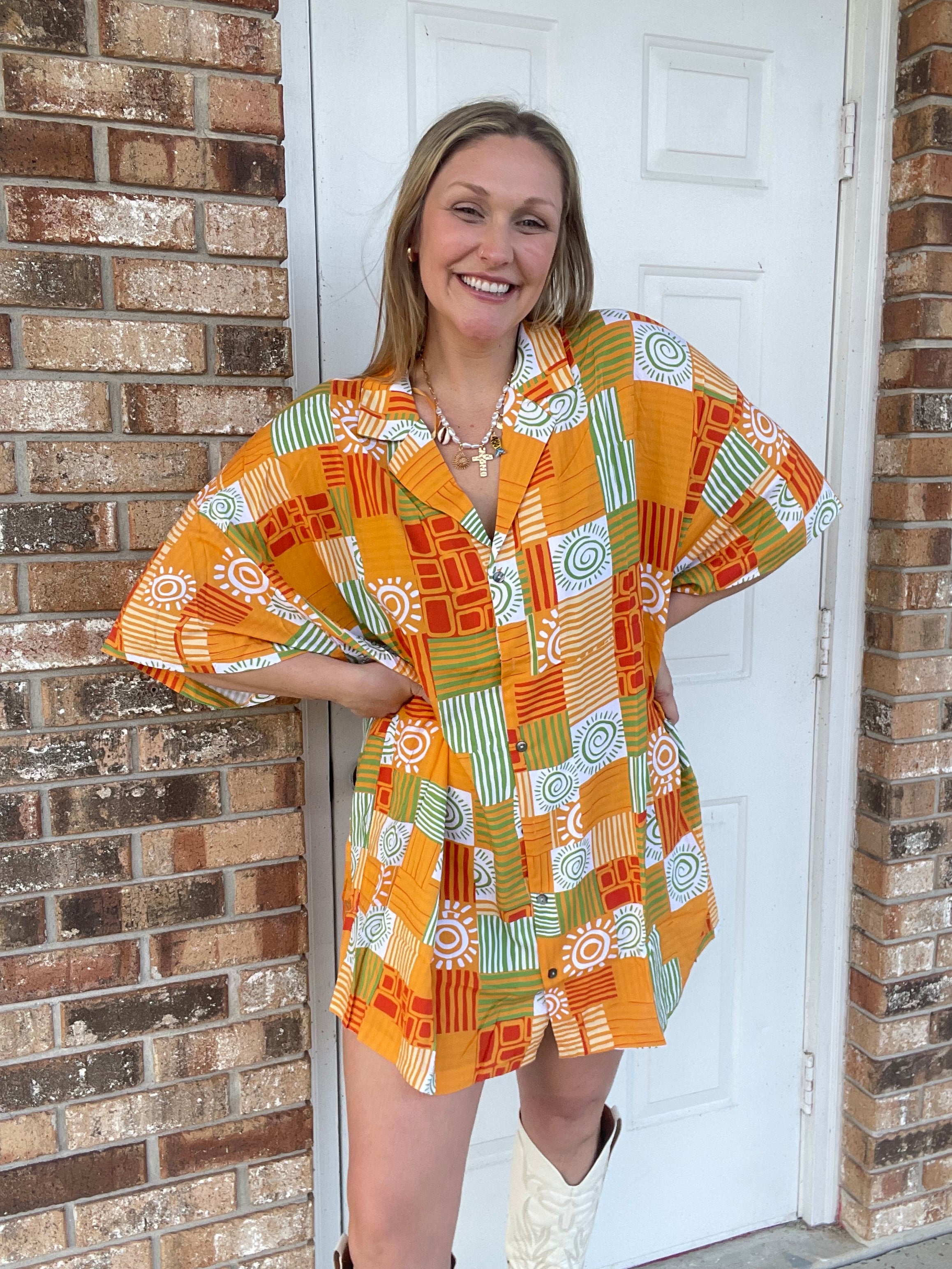 Tangerine Tides Dress