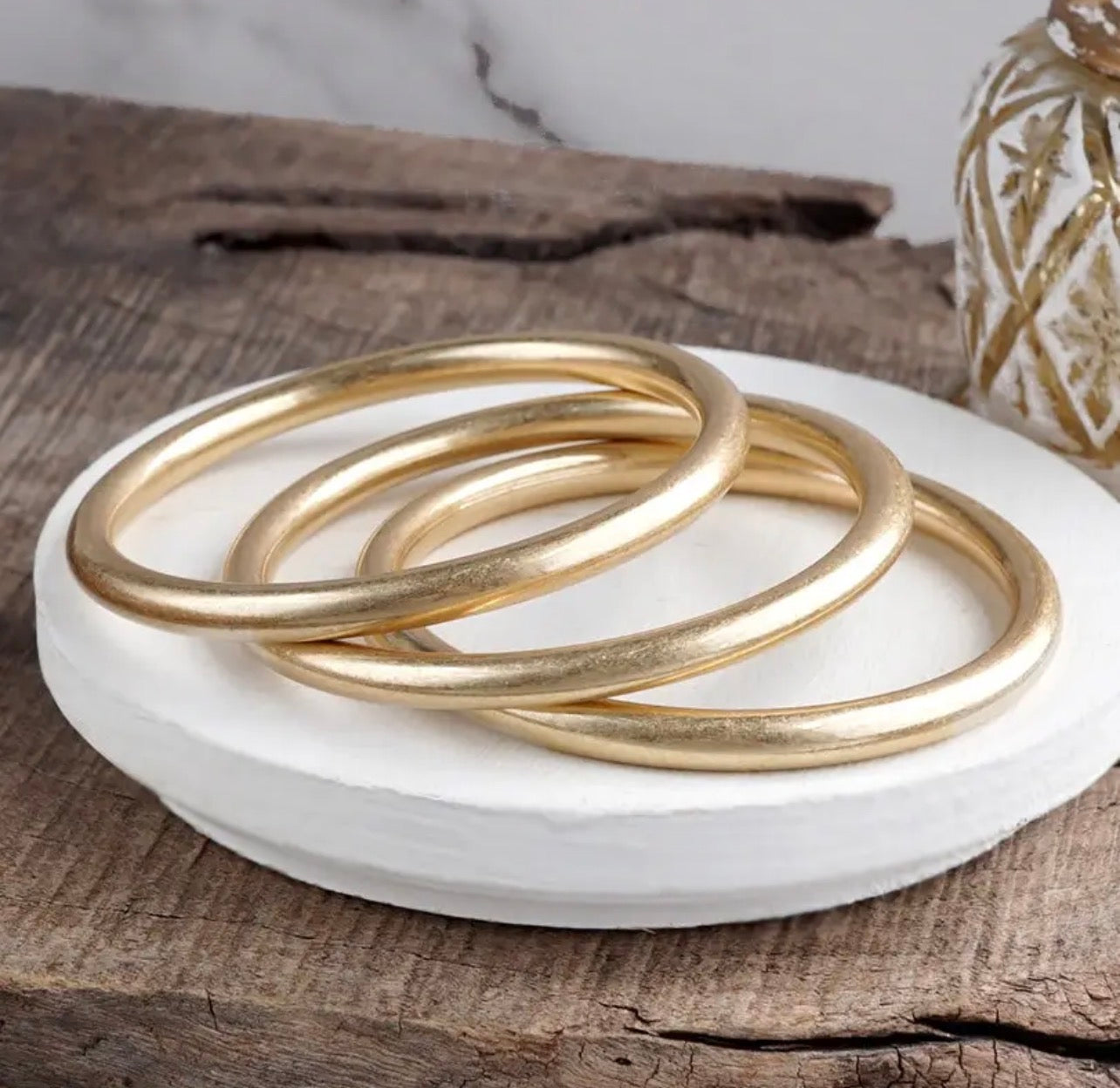 Glow Gold Bangle Bracelets