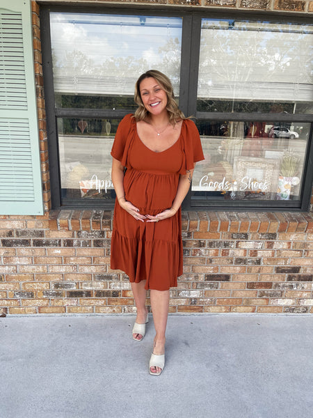 Caramel Apple Midi Dress