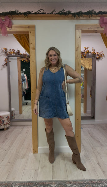 Canyon Blue Overall Dress