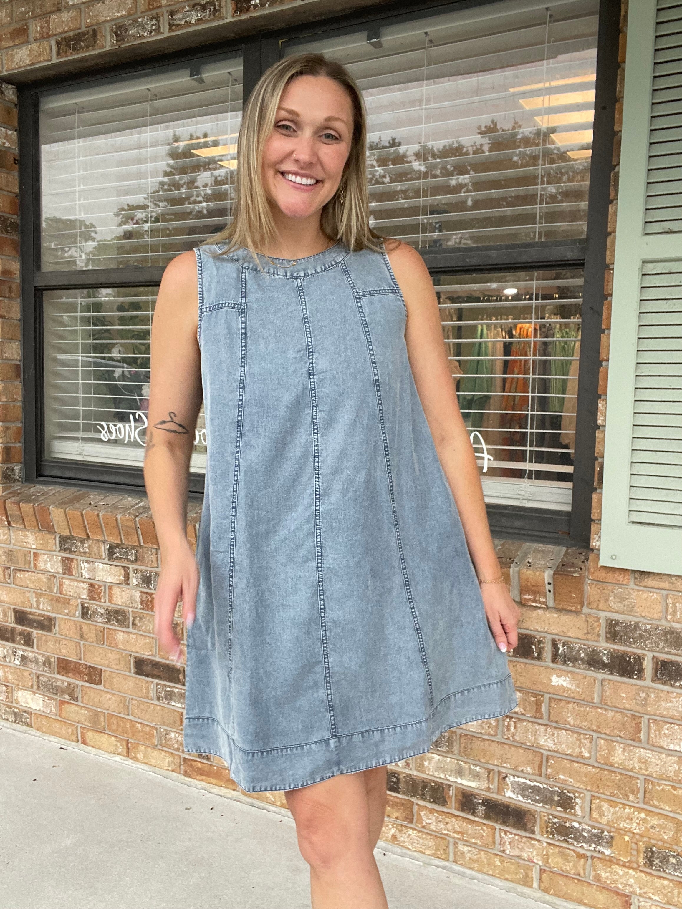 Blue Jean Beauty Shift Dress