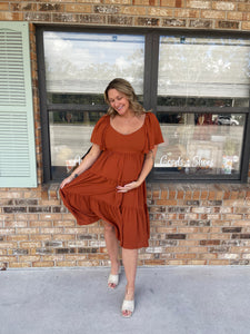 Caramel Apple Midi Dress