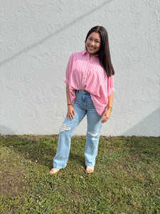 Berries & Cream Striped Blouse