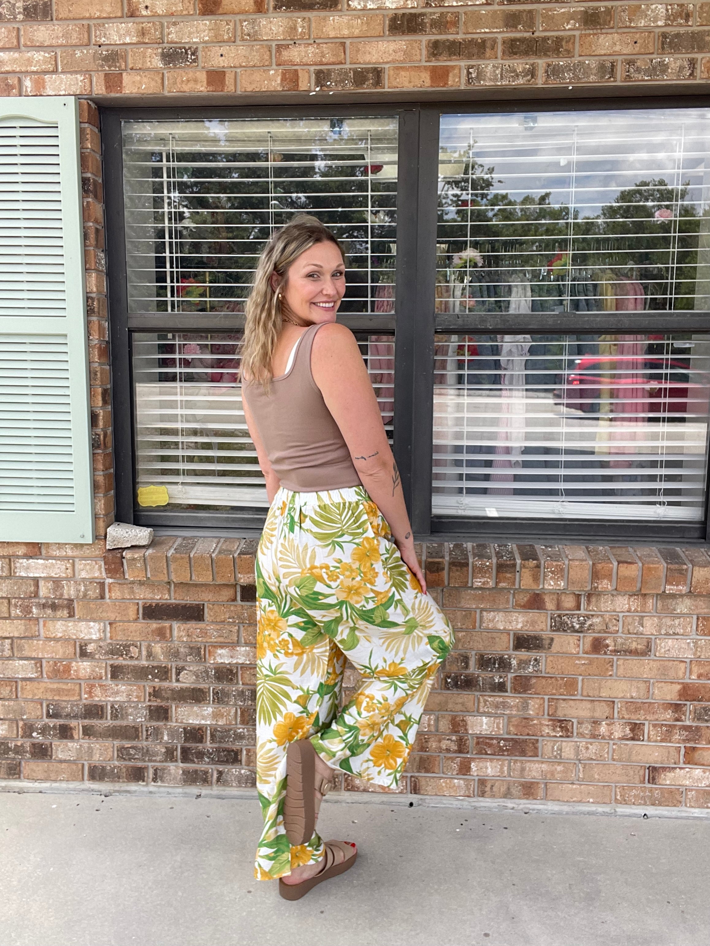 Golden Palm Pants