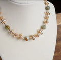 Beaded Glass Green Necklace