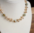 Beaded Glass Green Necklace